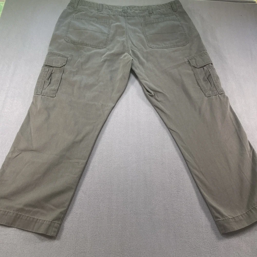 RedHead Cargo Pants Mens Green Cotton Stretch Straight Leg 42x30 Outdoor Hiking
